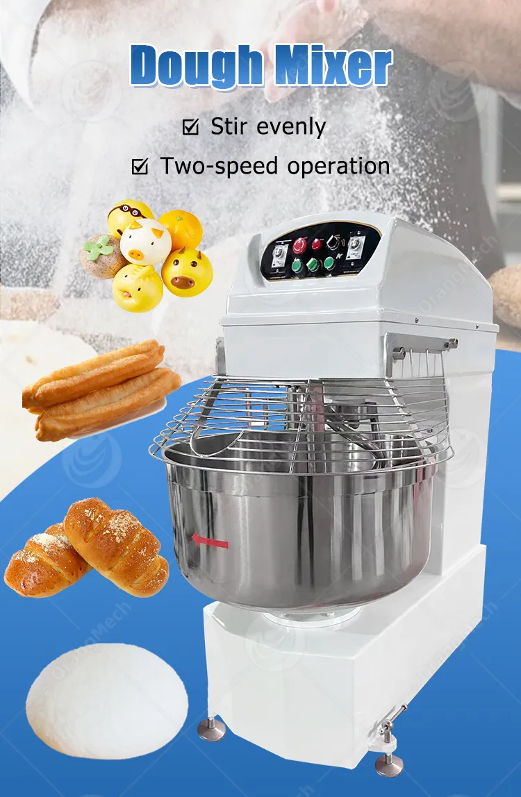 Misturador Amasse Comercial para Padaria, Farinha de Trigo, Pão, Massa de Pizza, Máquina de Amasse