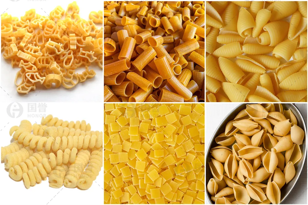 Fluxo de processamento da linha de produção de massas