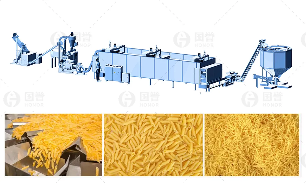 Equipamento de Fábrica de Massa de Farinha de Tapioca Linha de Produção de Massa Curta Linha de Massa Seca