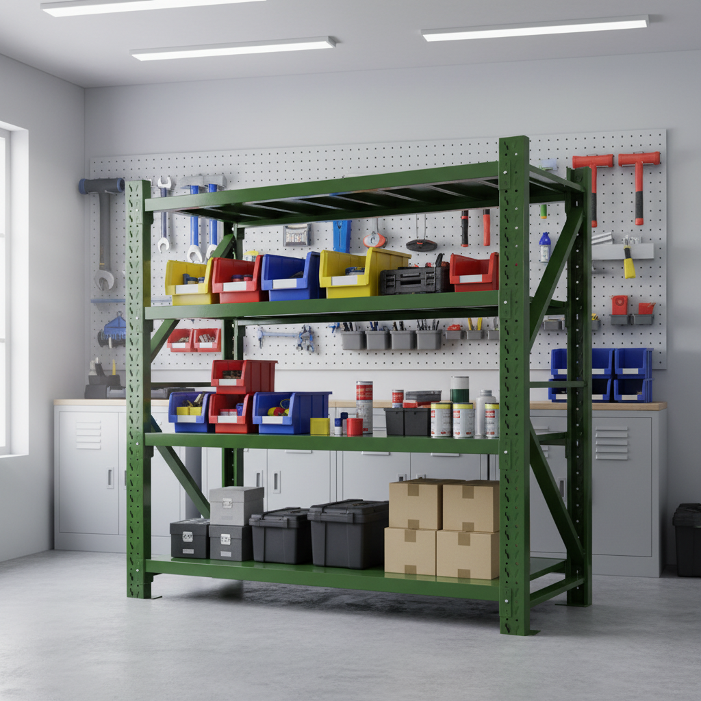 Hot Selling Industrial Steel Storage Rack, 4-Tier 2000mm Height, 200-500kg Load, Boltless Anti-Corrosion Shelving