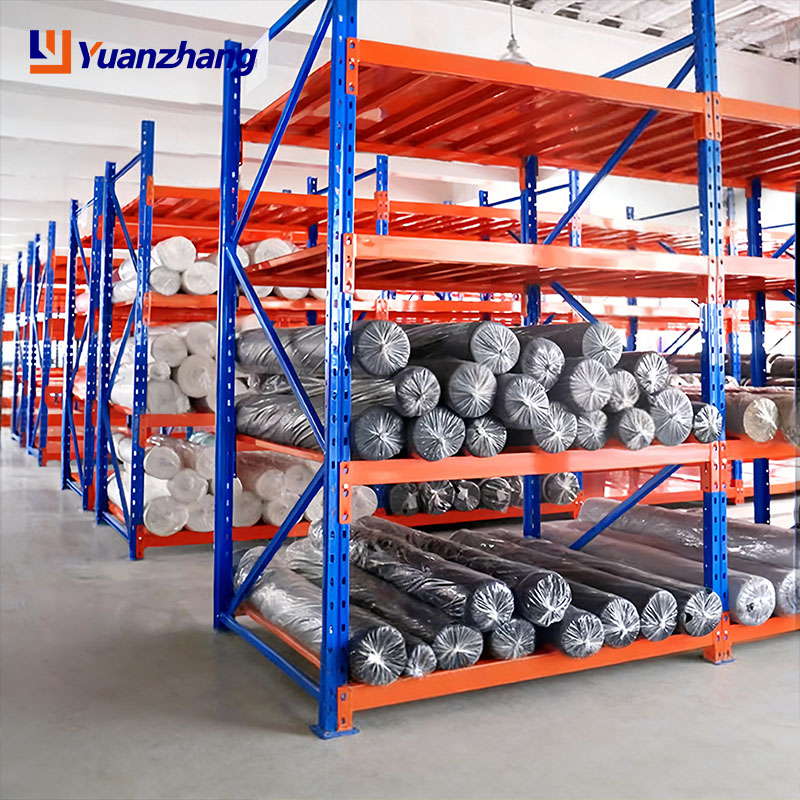 OEM Blue Orange Industrial Warehouse Steel  Rack System Powder Coated Finish Heavy Duty Adjustable Layers