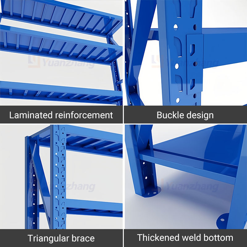 YZ Steel Powder Coated Slot Assembly Layer Shelf Stackable Multi-tier Selective Pallet Rack Adjustable Beam 4/5-Tier Industrial