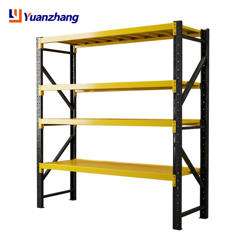 YZ Steel Powder Coated Slot-in Shelving, Medium & Heavy Duty Longspan Rack, Industrial Storage for Auto Parts Warehouse