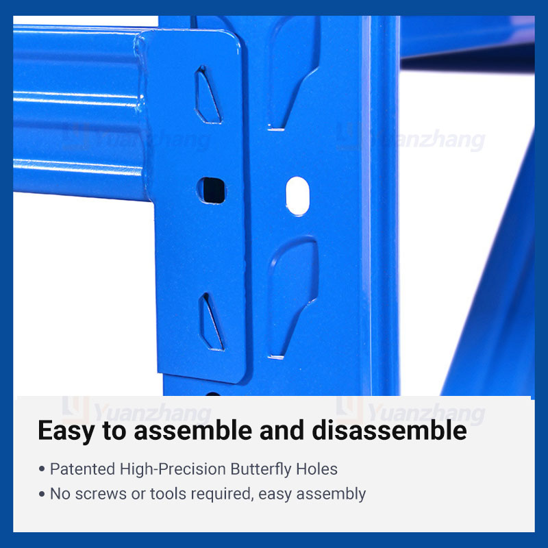 Adjustable Boltless Shelf 100-500kg Capacity Metal Steel Storage Rack for Warehouse 2000*600*2000mm Corrosion Protection