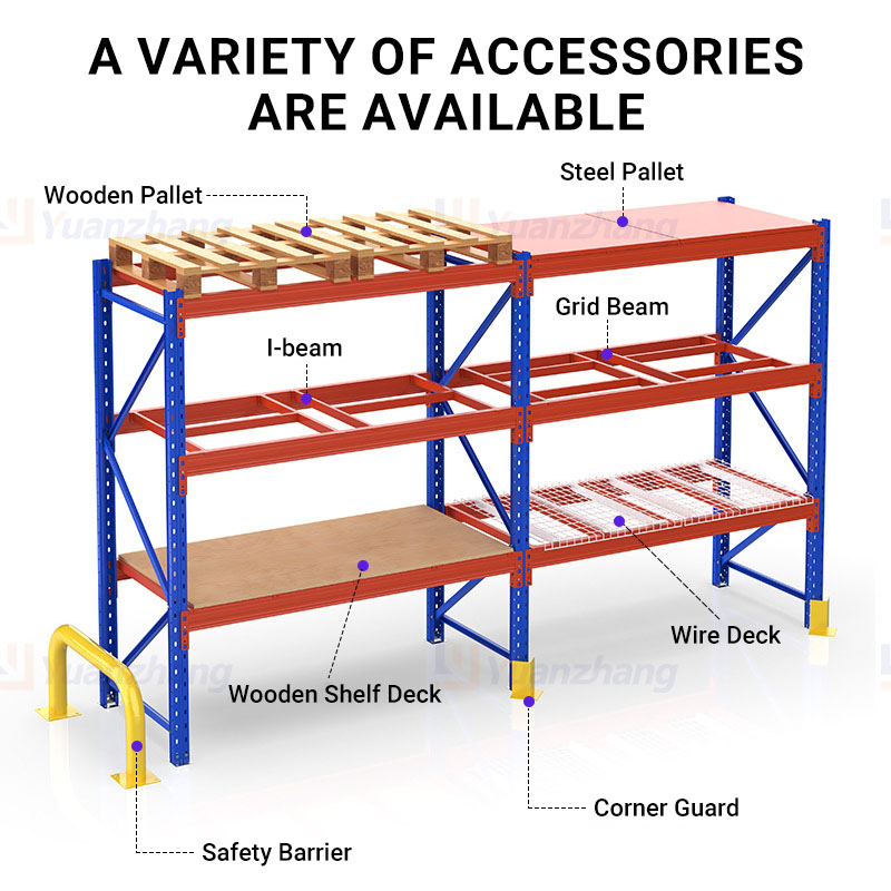Customized Metal Adjustable Medium-Duty Steel Warehouse Shelving Units Heavy-Duty Storage Racks for Factory &Industrial Stacking