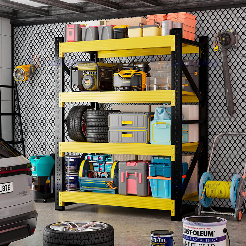Light Duty Steel Shelf for Basement Storage Multi-Layer Floor-Standing Rack for Basement Express Warehouse Corrosion Protection