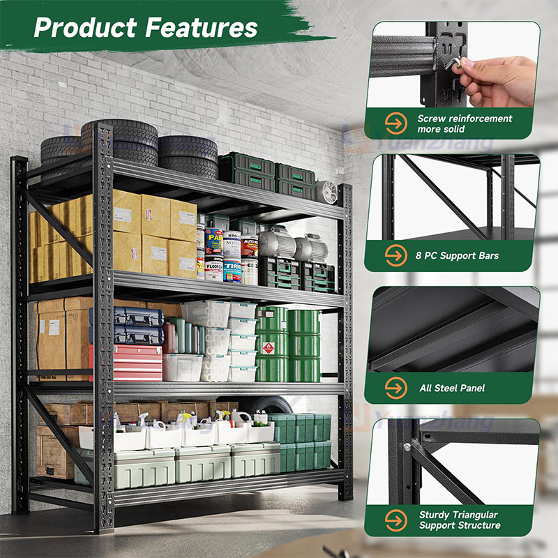 YZ Steel Powder Coated Slot Assembly Layer Shelf Stackable Multi-tier Selective Pallet Rack Adjustable Beam 4/5-Tier Industrial