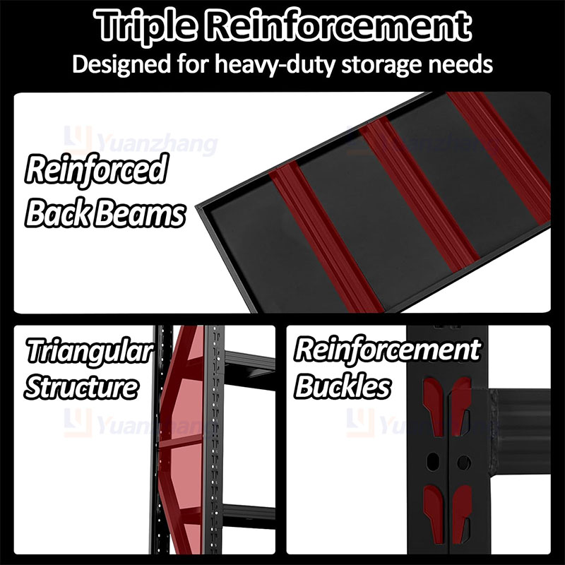 Heavy Duty Steel Storage Rack, Rustproof & Wear Resistant Adjustable Shelving for Warehouse & Workshop
