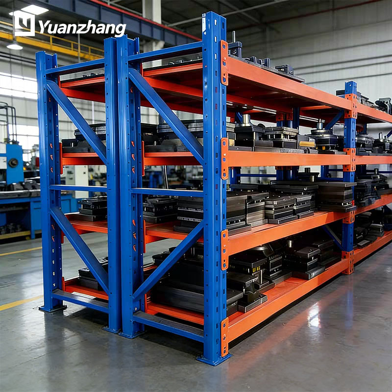 OEM Blue Orange Industrial Warehouse Steel  Rack System Powder Coated Finish Heavy Duty Adjustable Layers