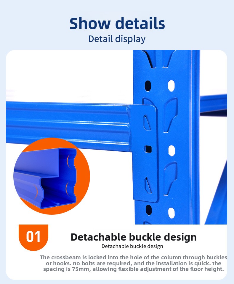 Heavy Duty Storage Racking System Cold Roll Metal Shelf Industrial Warehouse Shelving