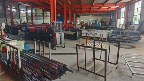 Column roller pressing line