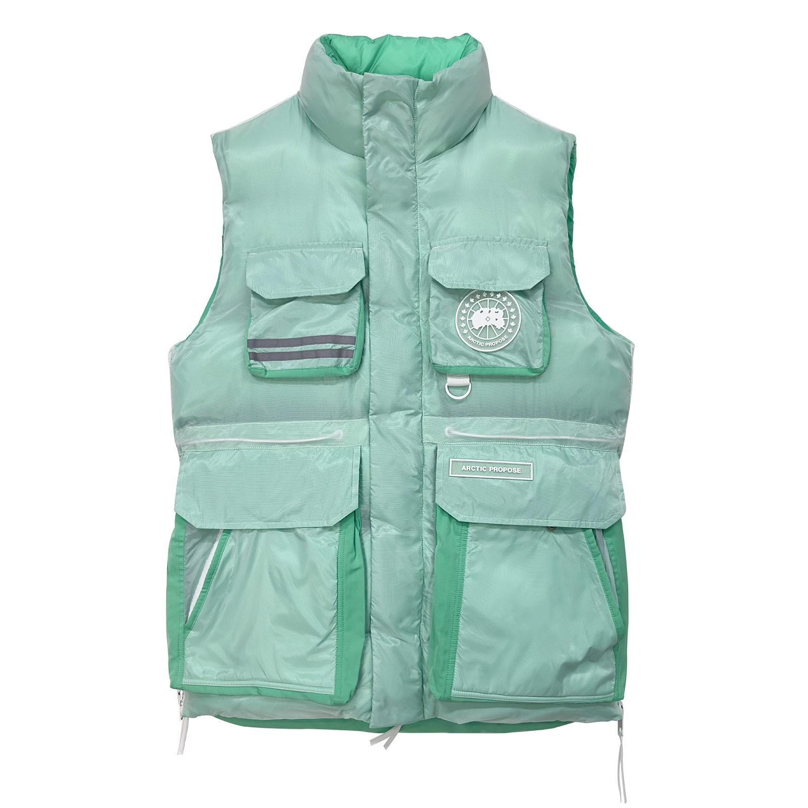 Yuelei  Teal and Yellow Down Vests Jacket：High-Quality Wholesales