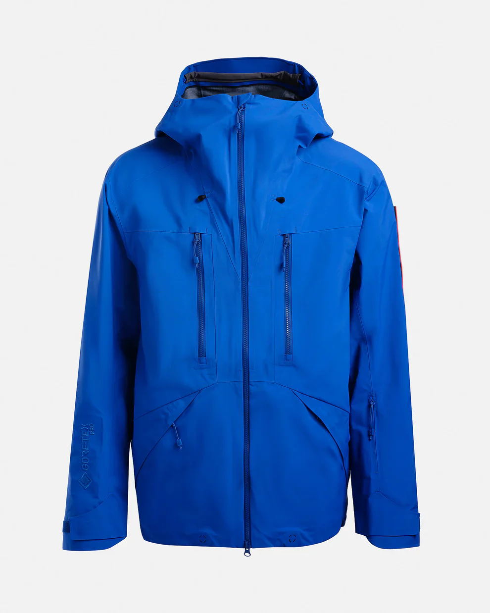 Blue Hard Shell Jacket With Underarm Vents