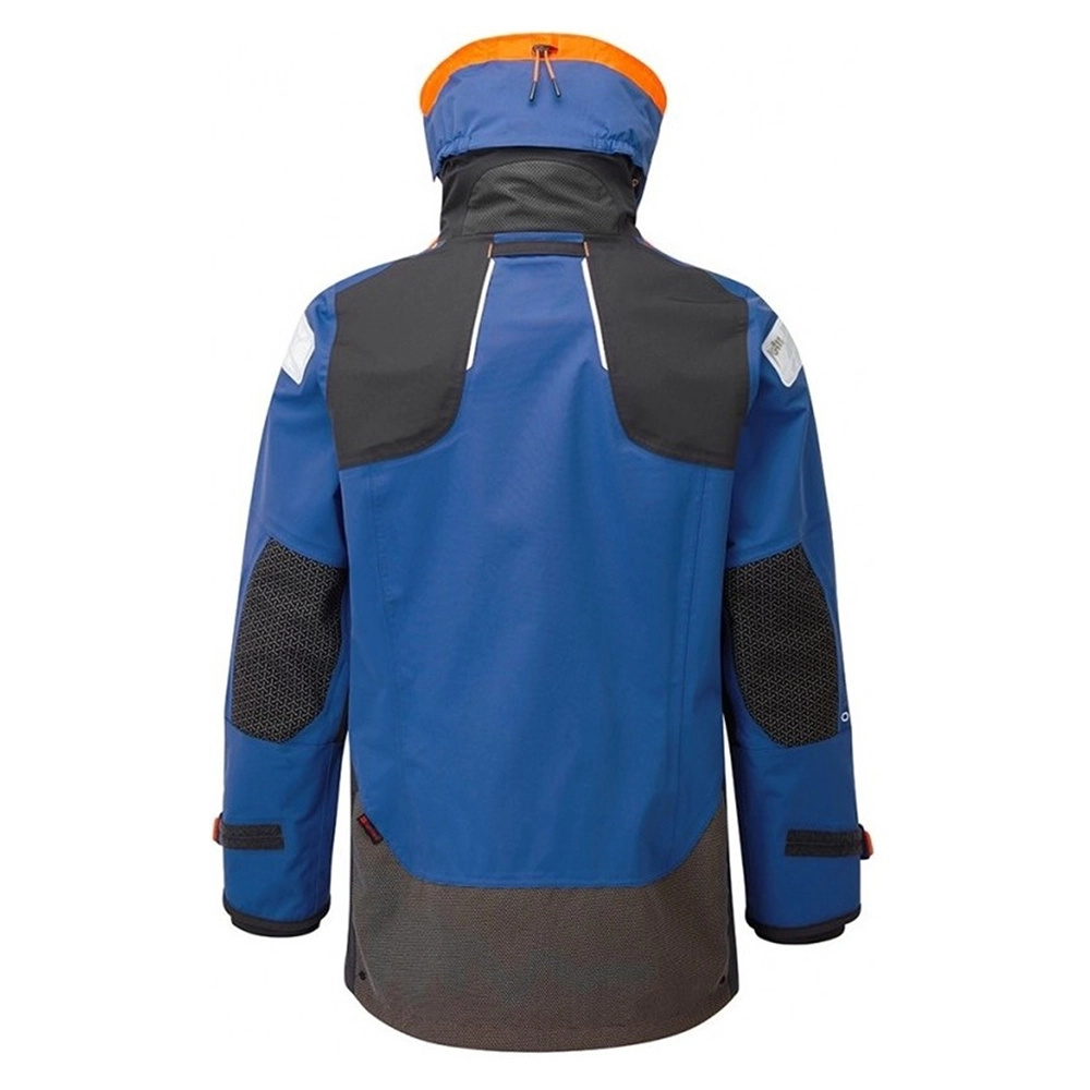 Sailing Blue Jacket: Windproof Waterproof Orange Accents Reflective