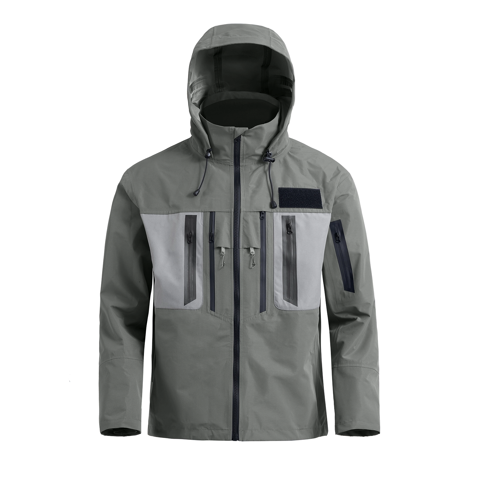 Military-Green  Fish Jacket Under Coolleg Vents Customizable Supplier