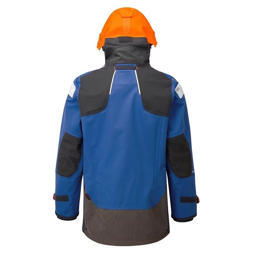 Sailing Blue Jacket: Windproof Waterproof Orange Accents Reflective
