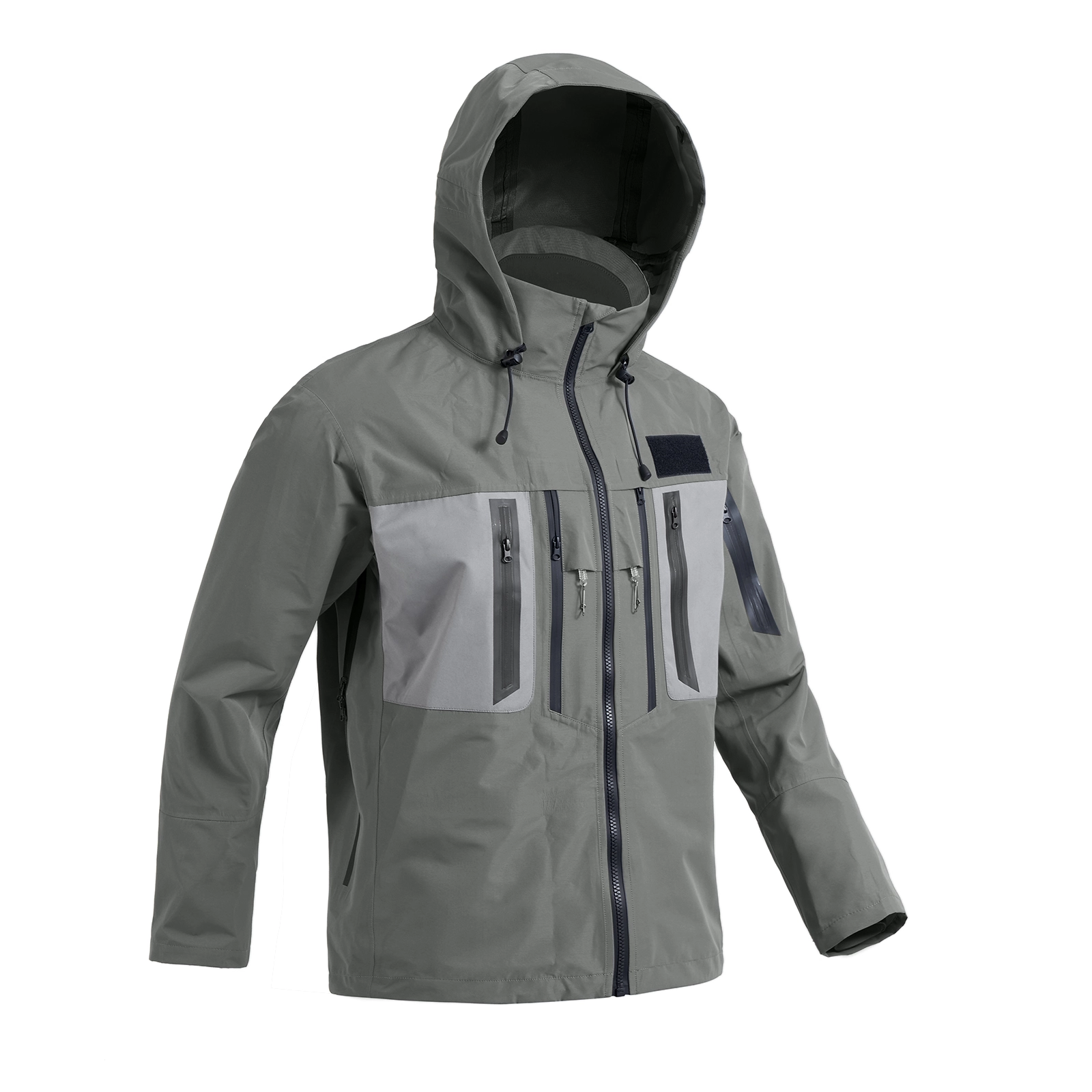 Military-Green  Fish Jacket Under Coolleg Vents Customizable Supplier