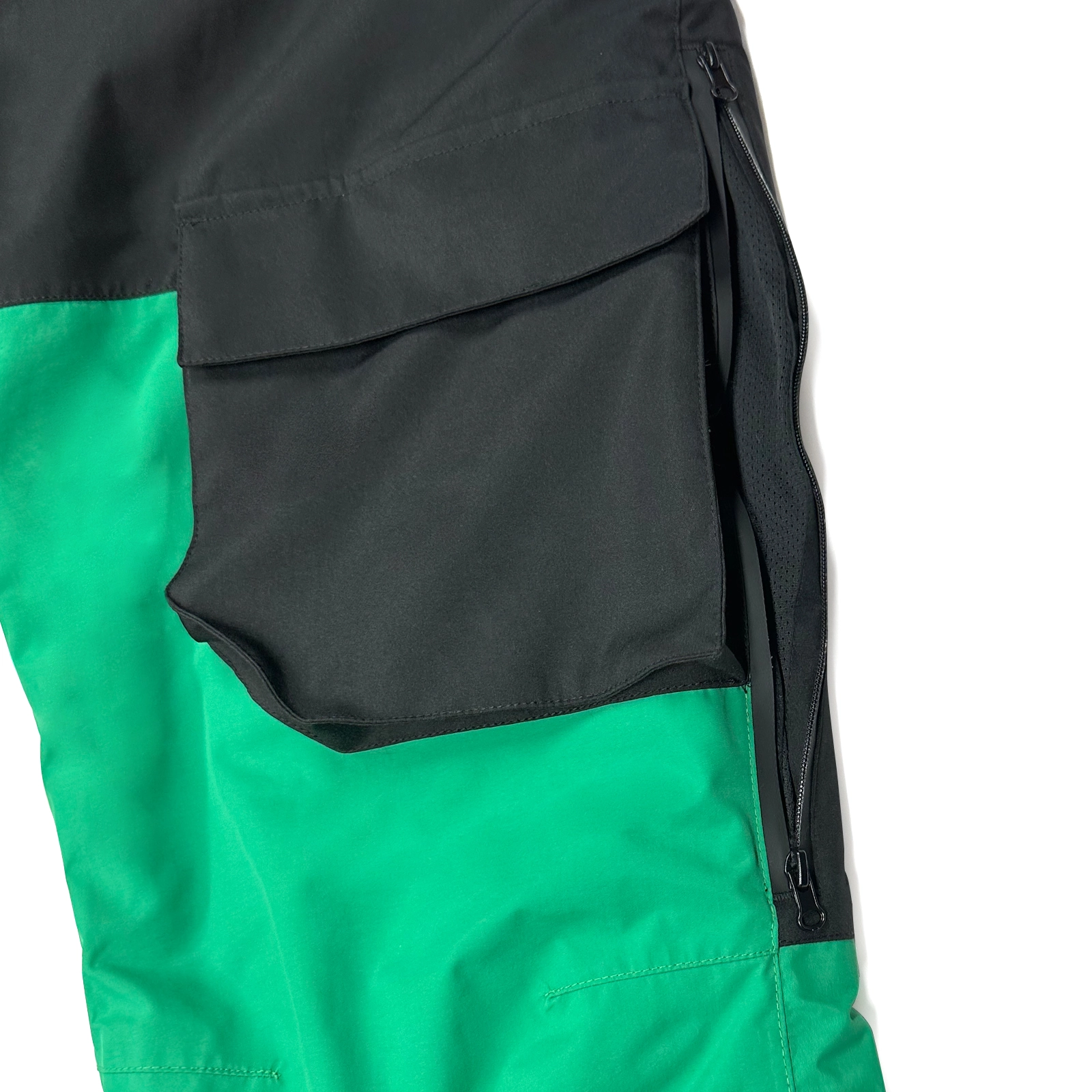 Teal and Black Down Ski Pants