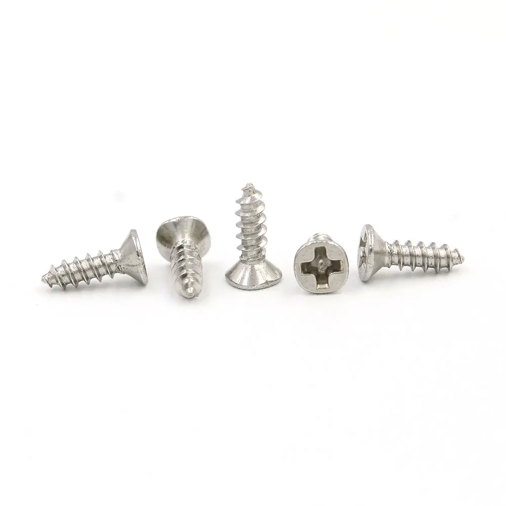 Wholesale Flat Head Countersunk Self Tapping Screws Zinc Plated Fine Thread For Wood Furniture Assembly Bulk Wholesale Factories, Factory