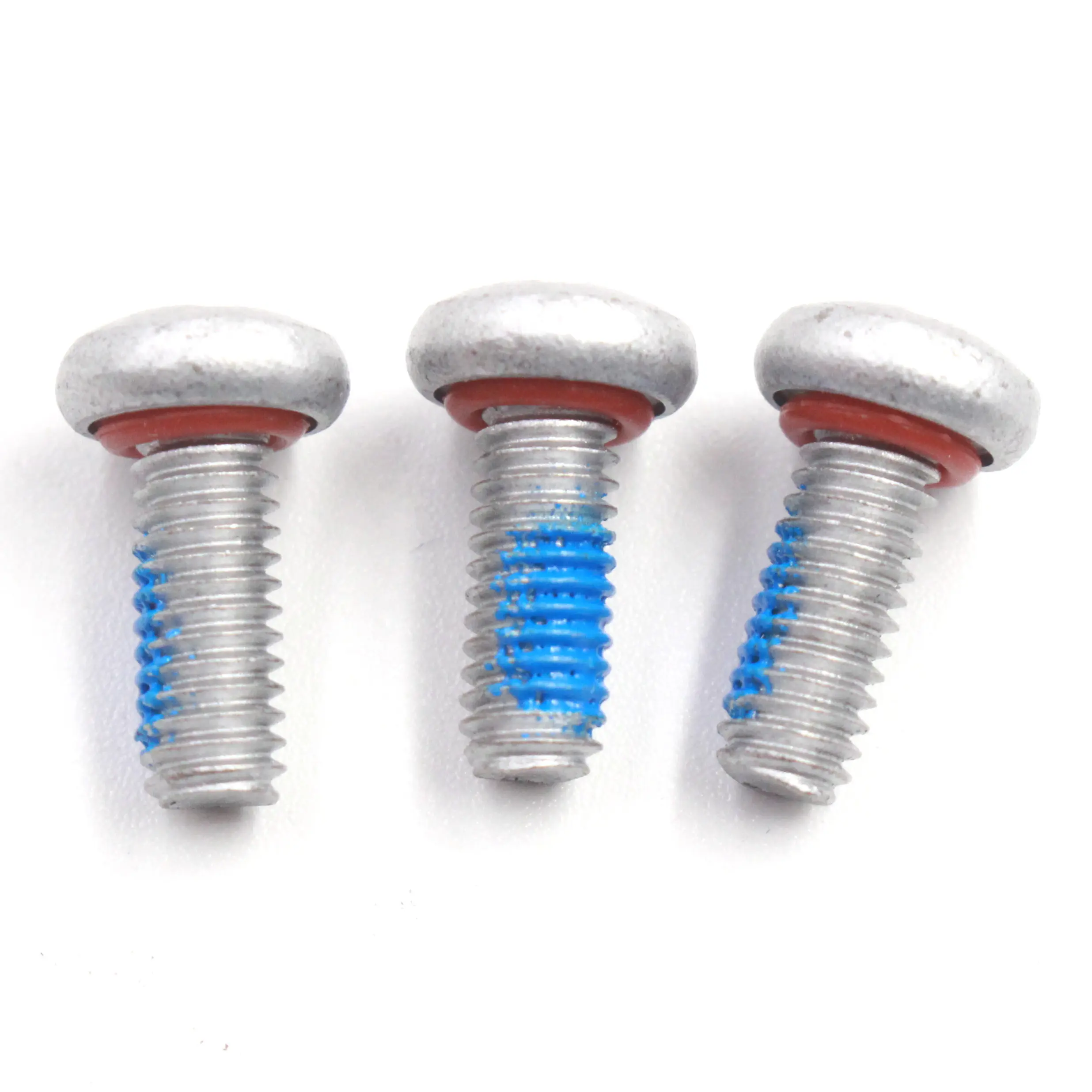China OEM 2-56 4-40 6-32 8-32 M2 M3 M4 M5 18-8 Stainless Steel SS304 Blue Nylon Patch Nylock Screw Phillips Cross Recess Button Pan Head Sealing Screw with Rubber Washer Suppliers, Factories