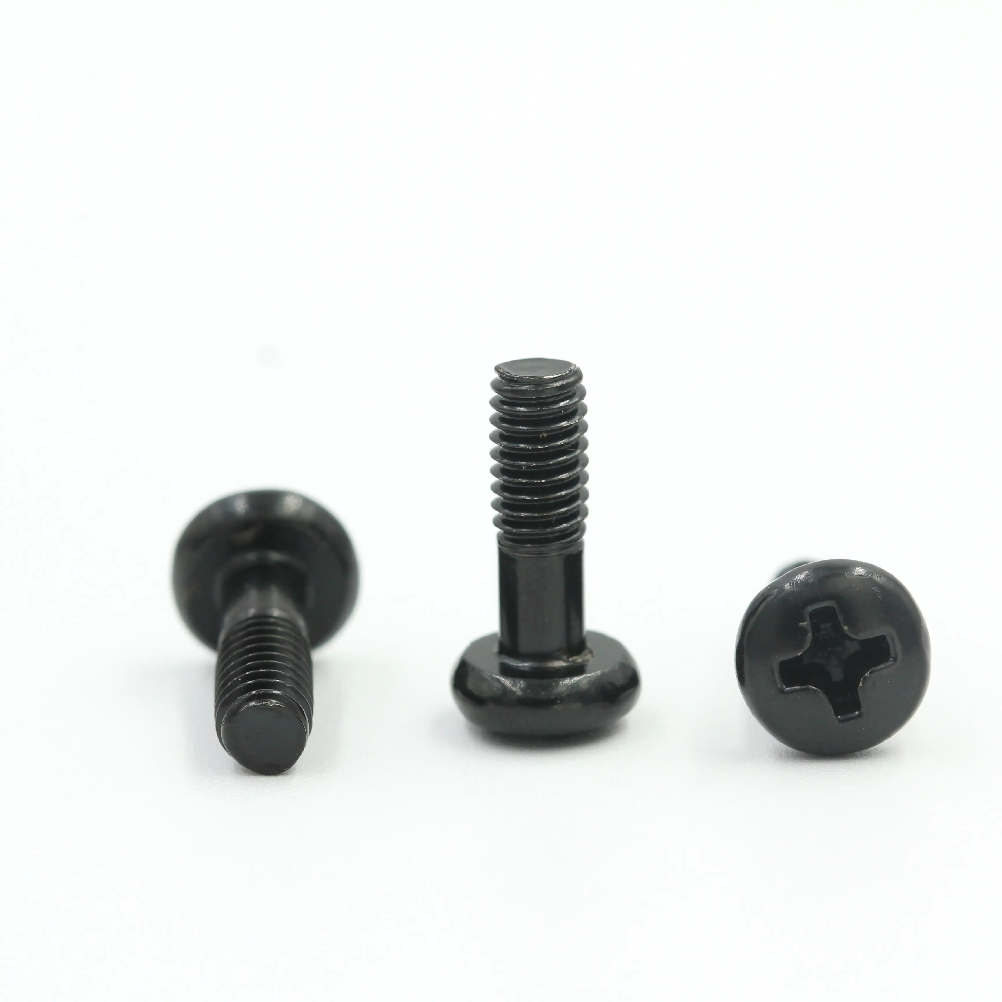 ODM Manufacturer High Quality Pan Head Phillips M2 M3 M4 M5 M6 M8 M10 Stainless Steel 304 / Carbon Steel Electrophoresis Black Machine Thread Screw Manufacturers, Factory