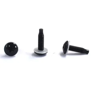 ODM Custom Black Pan Head Screw with Plastic Washer