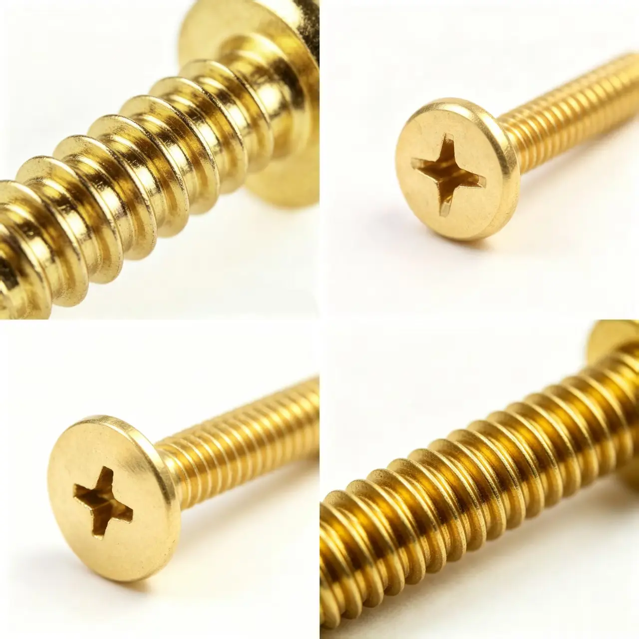 Industrial brass screws