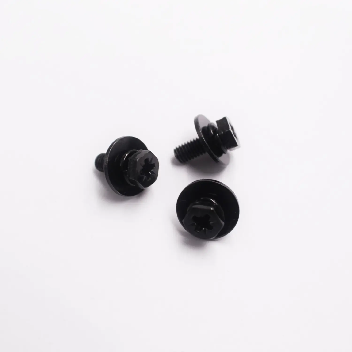 OEM Black Hex Head Cross Recess Combination Machine Screw with Double Washer for Industrial Assembly Manufacturers, Factory