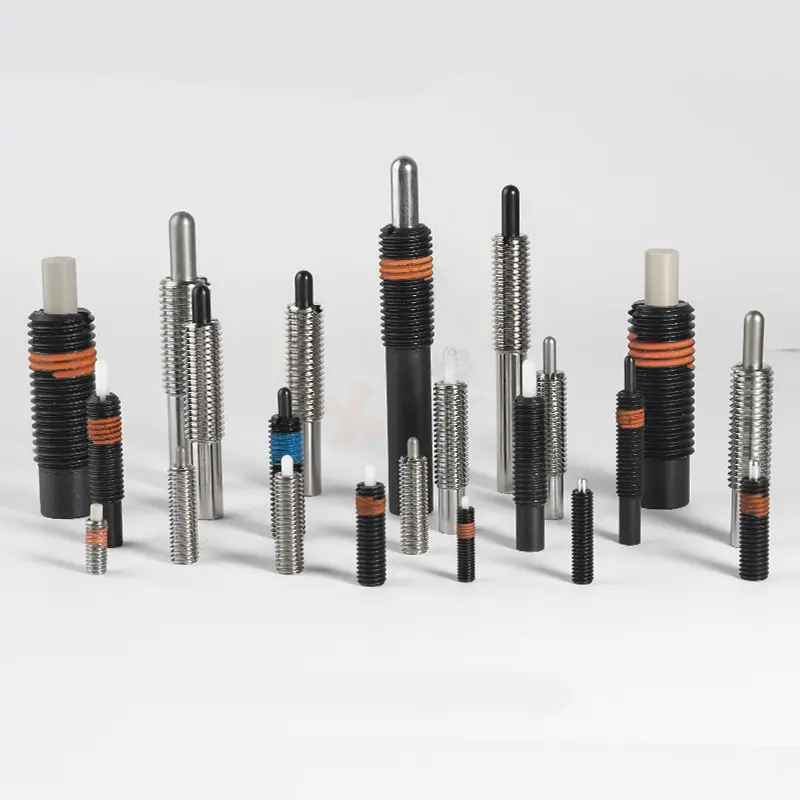 Anti-loosening spring plungers for mechanical adjustment