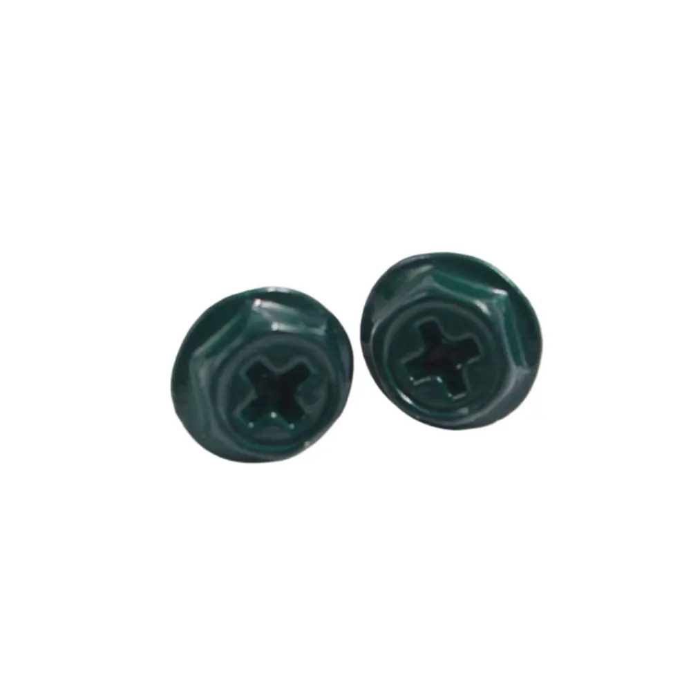 Green Painted Flange Head Phillips Ma...