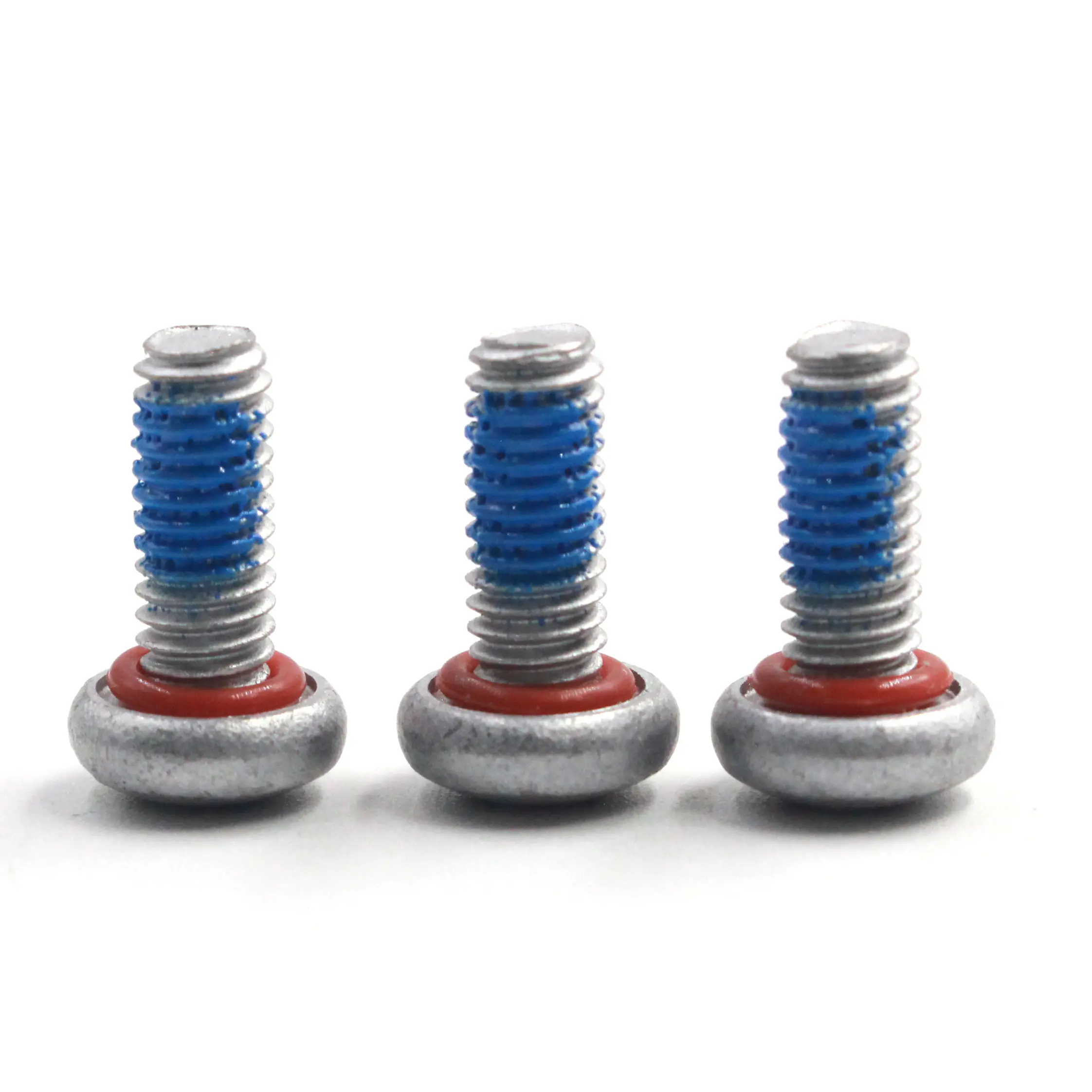 China OEM 2-56 4-40 6-32 8-32 M2 M3 M4 M5 18-8 Stainless Steel SS304 Blue Nylon Patch Nylock Screw Phillips Cross Recess Button Pan Head Sealing Screw with Rubber Washer Suppliers, Factories