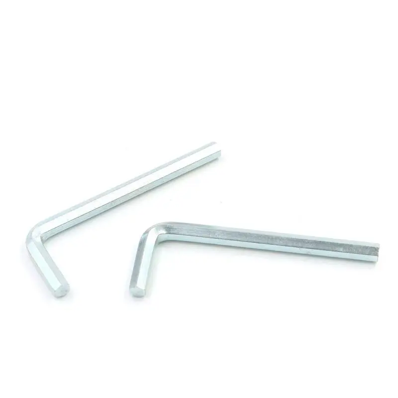 Hardened zinc-plated hexagon L-key wrench with anti-slip tip