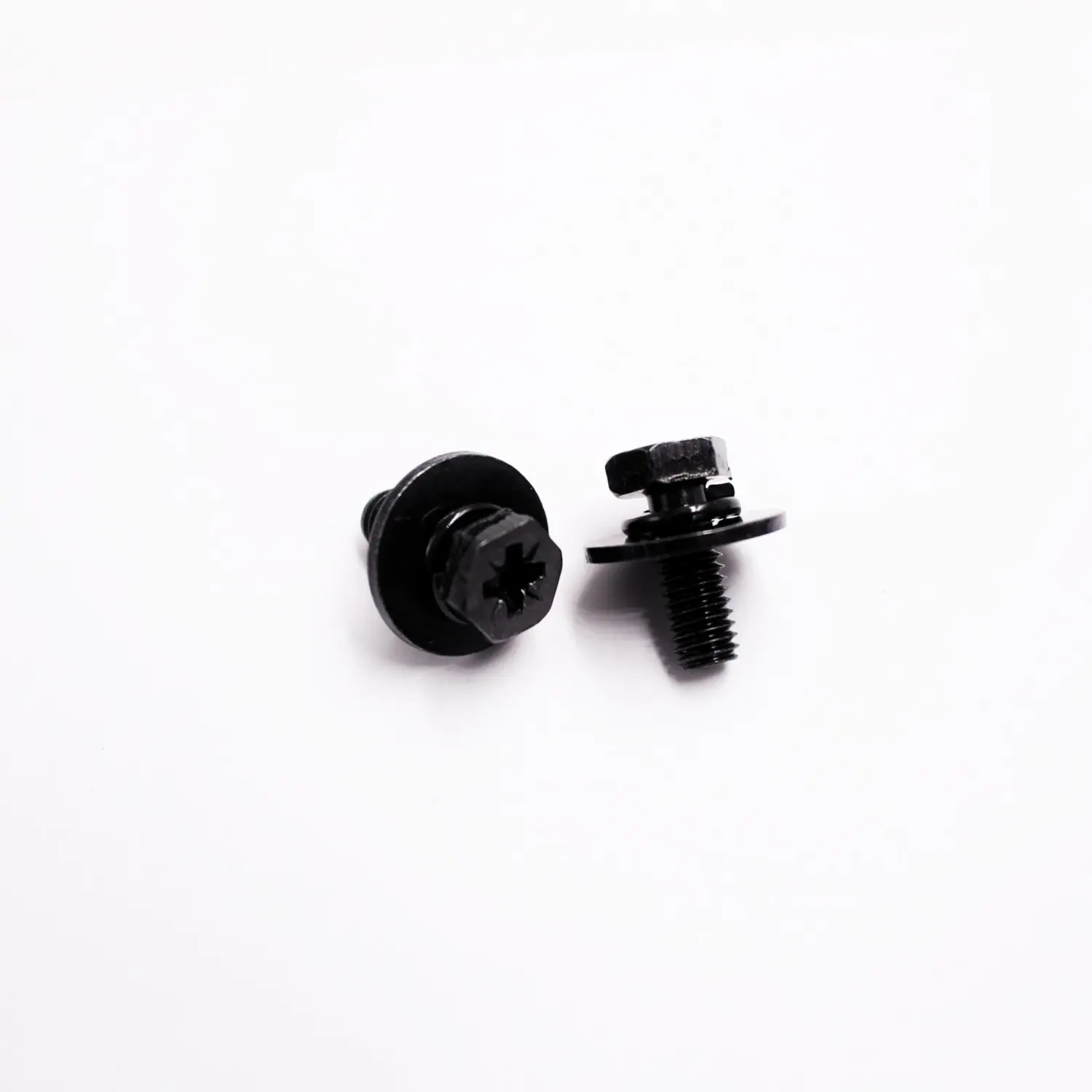OEM Black Hex Head Cross Recess Combination Machine Screw with Double Washer for Industrial Assembly Manufacturers, Factory