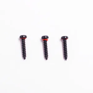 Black Pan Head Phillips Self Tapping Screw With Red O-ring