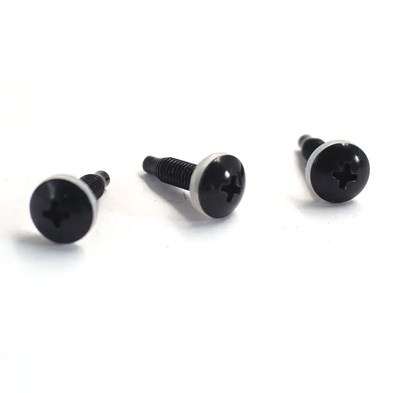 ODM Custom Black Pan Head Screw with Plastic Washer and Pilot Tip Suppliers, Factories