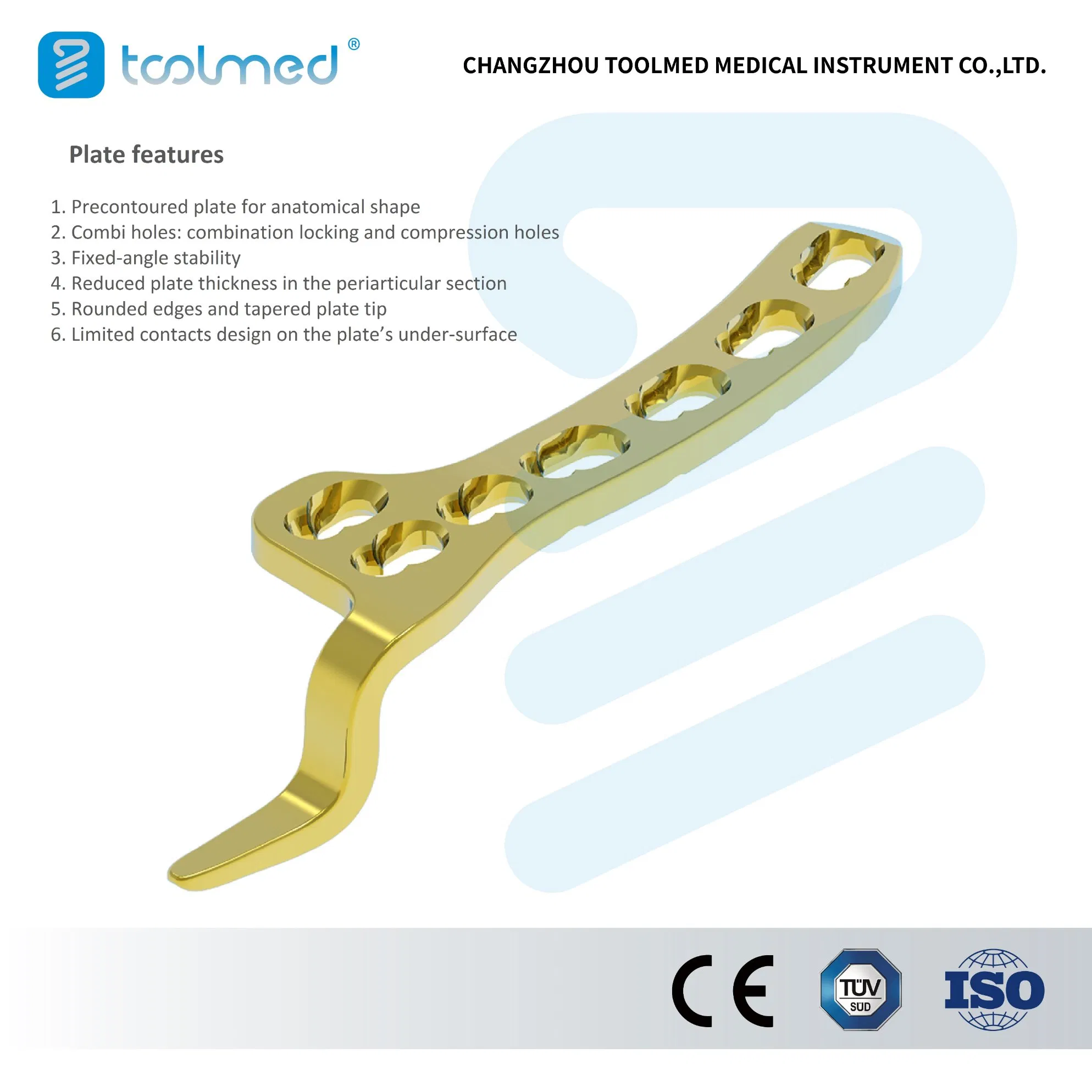 Titanium Surgical Plate Implants Price Clavicle Hook Locking Titanium Plate, Manufacture Plates