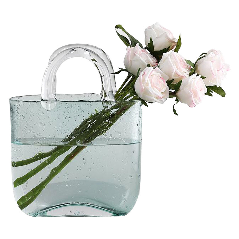 Wholesale Small Diameter Dwarf Flower Decoration Colour Glass Vase for Living Room Home Decoration Glass Vase for Flowers Manufacturers, Factory