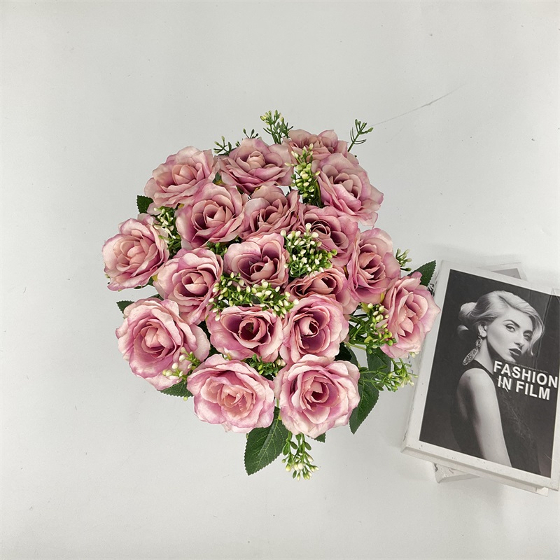 China New Arrival Colorful Silk Large Artificial Flower Heads Wholesale Artificial Flower Rose Flower For Wedding Decoration Suppliers, Factories
