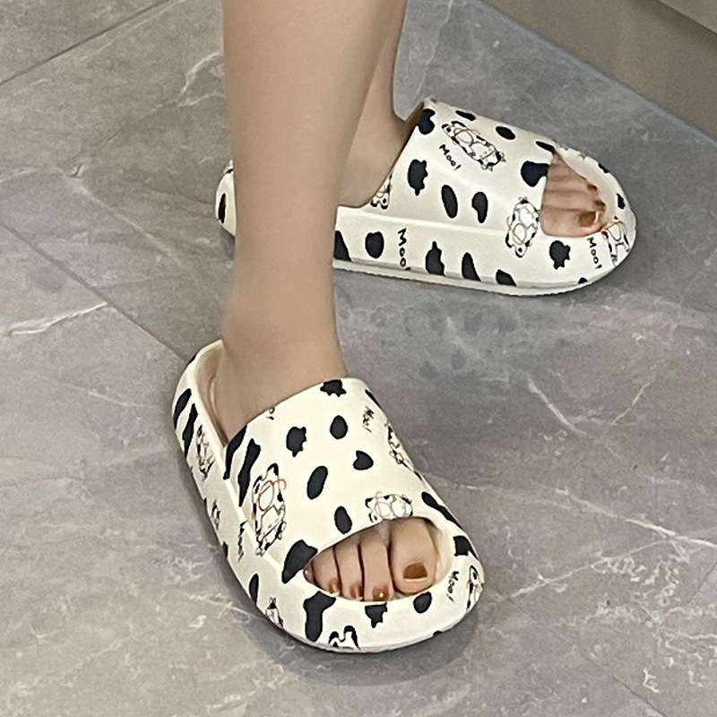 China Feet feeling slippers Women's indoor home in summer thick soled household cute cartoon dairy couple sandals Manufacturer, Supplier