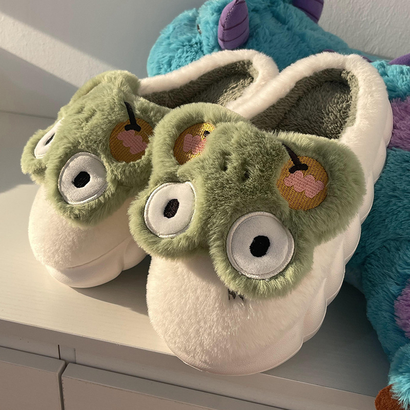 Wholesale Wholesale cow cotton slippers women wear thick-soled fleece bags and warm plush slippers outside the home in autumn and winter Suppliers, Quotes