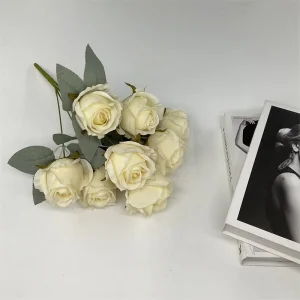 Wholesale 9 heads wholesale Artificial Rose Bud flower Wedding supplies Wedding decoration Holding Flowers Supplier, Pricelist