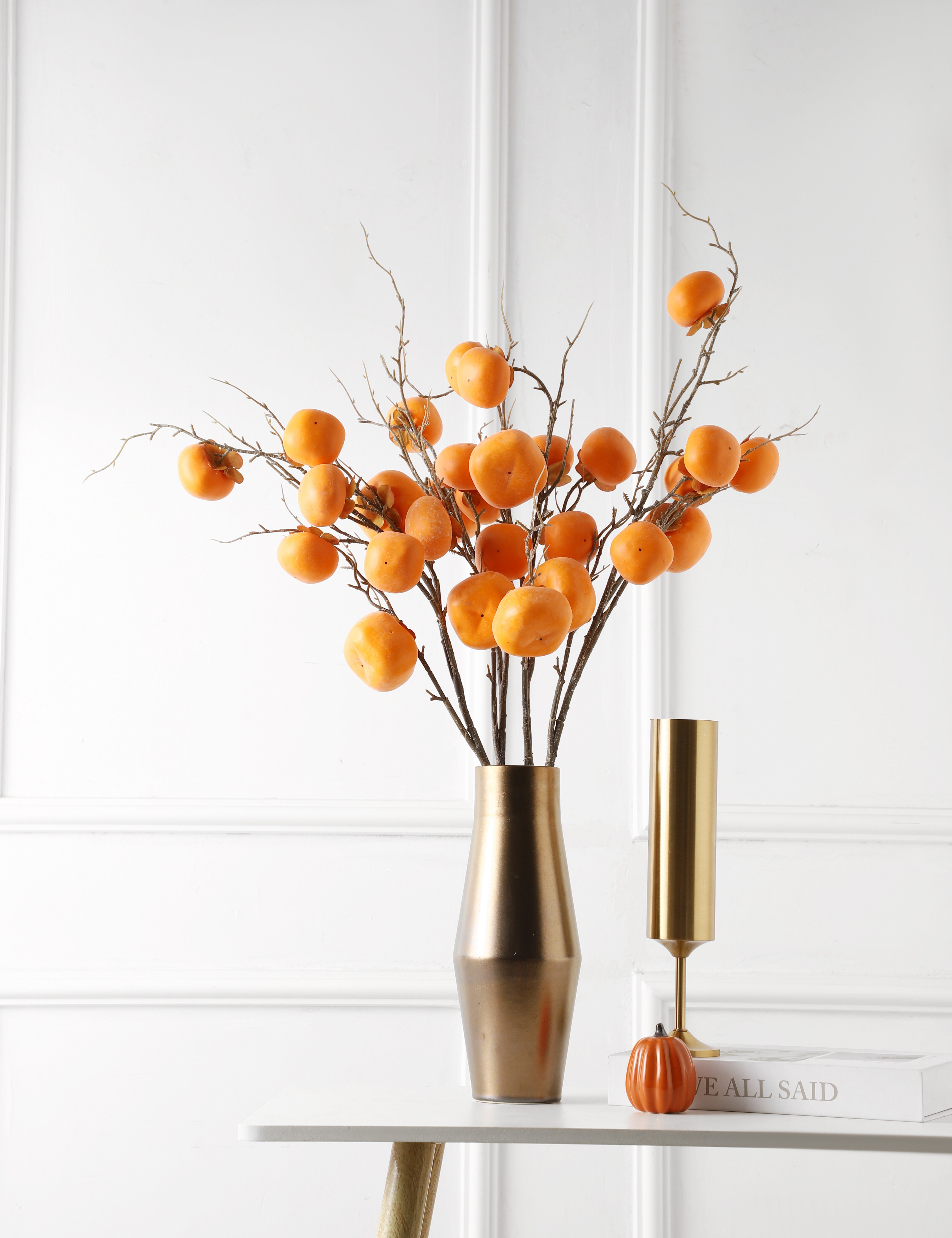 Wholesale Simulation berry with frost home decoration plant decoration fruit branch foam fruit simulation persimmon Pricelist, Quotes