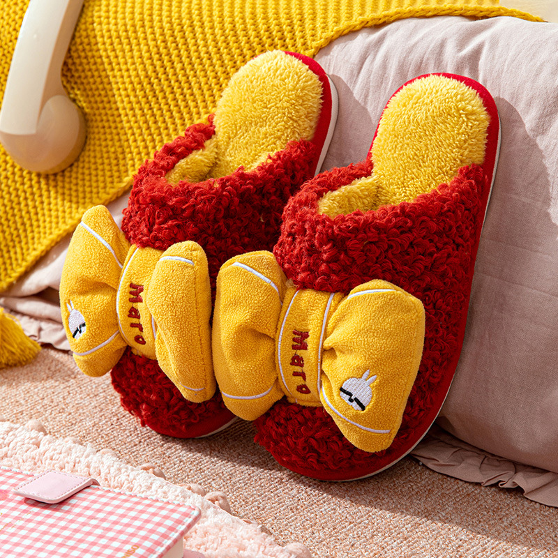China Rogue rabbit cotton slippers women's winter indoor warm cute plush couple home non-slip outside wear new men's slippers Supplier, Factories