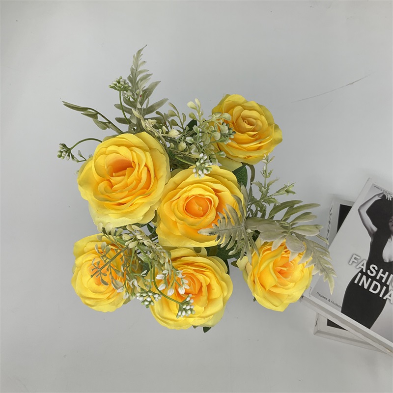 China 7 Fork Factory Hot Sell Love Artificial Rose WOMEN flower Wedding supplies Wedding decoration Holding Flowers Manufacturer, Pricelist