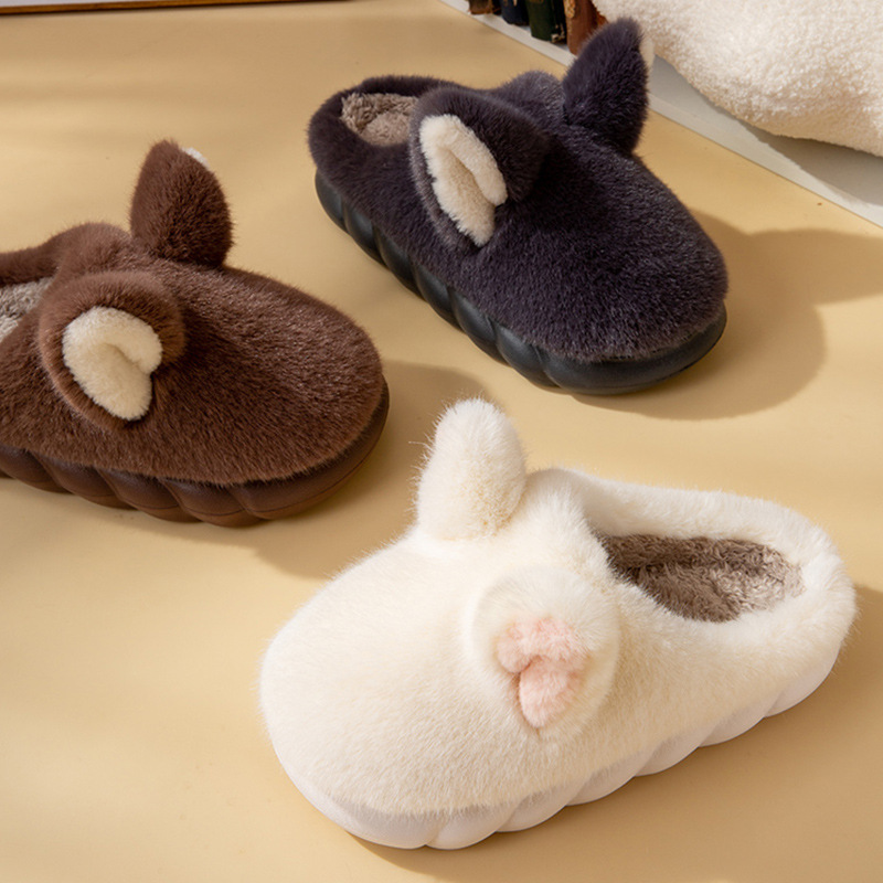 China Cotton slippers men's autumn and winter cartoon home thick-soled indoor warm and fleece couple cotton slippers women Manufacturers, Factories