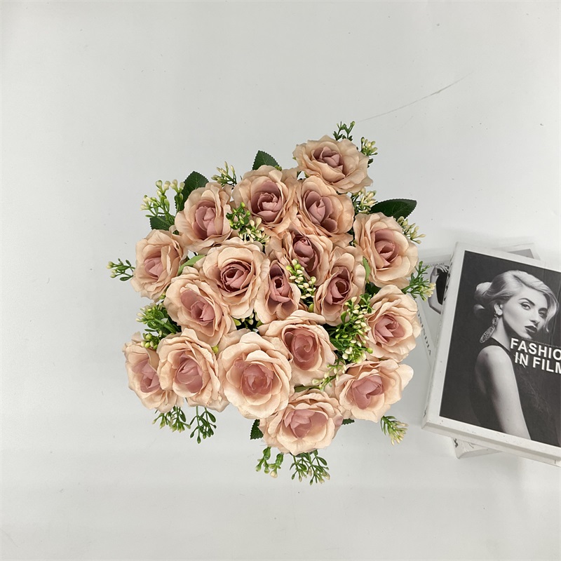 China New Arrival Colorful Silk Large Artificial Flower Heads Wholesale Artificial Flower Rose Flower For Wedding Decoration Suppliers, Factories