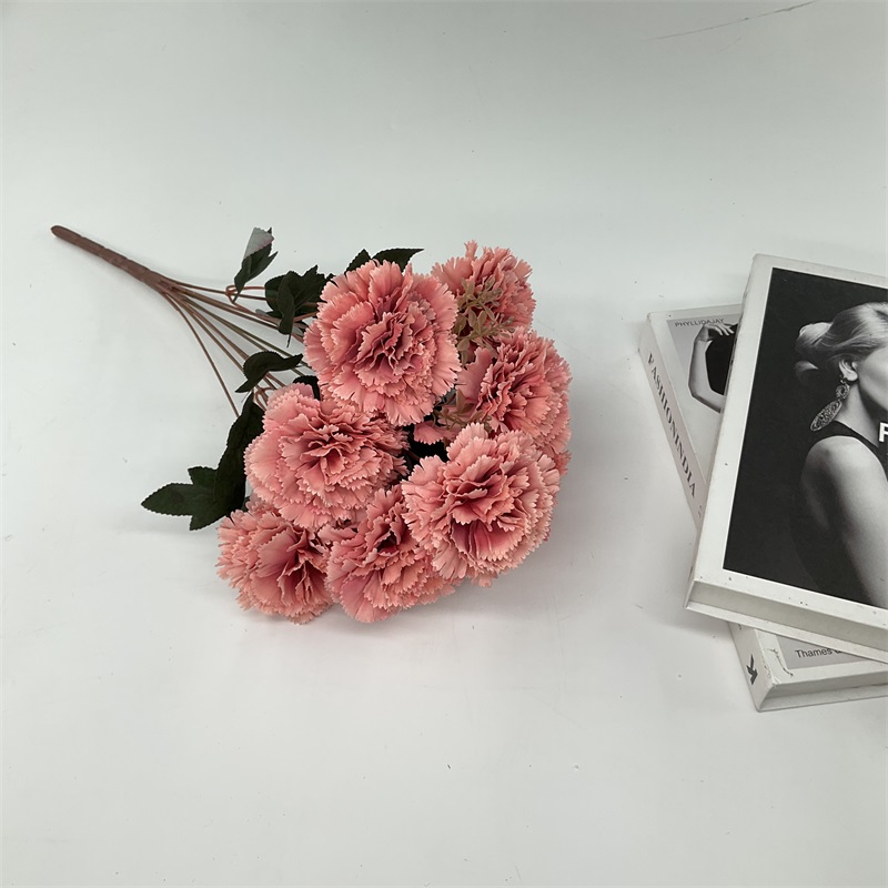 China Hot sale artificial flower Seven heads bath velvet various color rose flower for wedding decor Large carnation Supplier, Factories