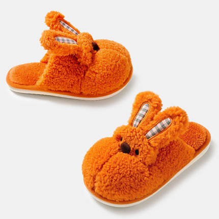 China Cute bear rabbit cotton slippers women autumn and winter home indoor suede warm cartoon couple plush cotton slippers Factories, Quotes