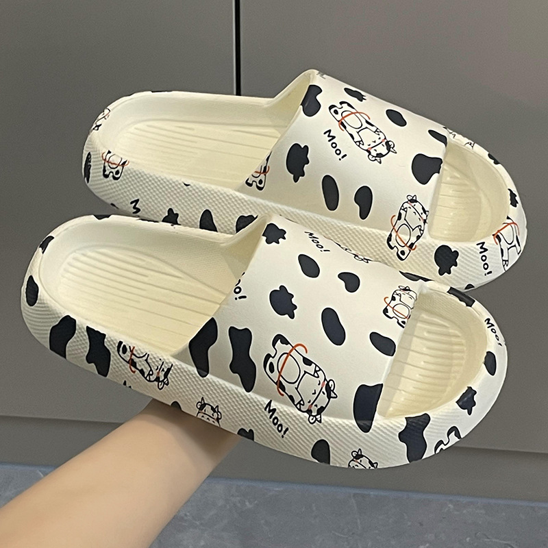 China Feet feeling slippers Women's indoor home in summer thick soled household cute cartoon dairy couple sandals Manufacturer, Supplier