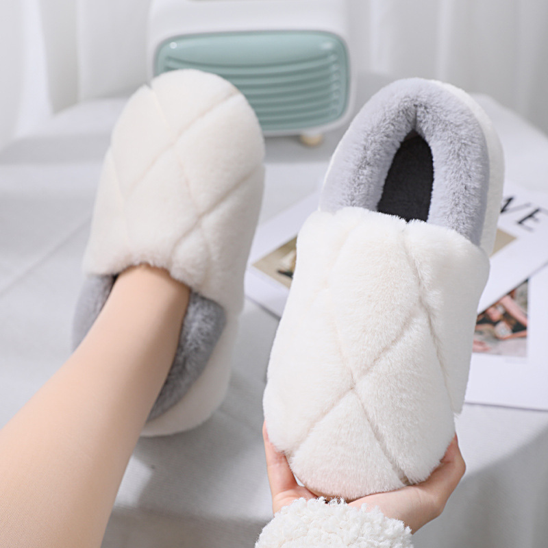 Wholesale Home cotton slippers women's winter home thermal bag with simple indoor thick bottom non-slip plush cotton drag wholesale batch Factory, Quotes
